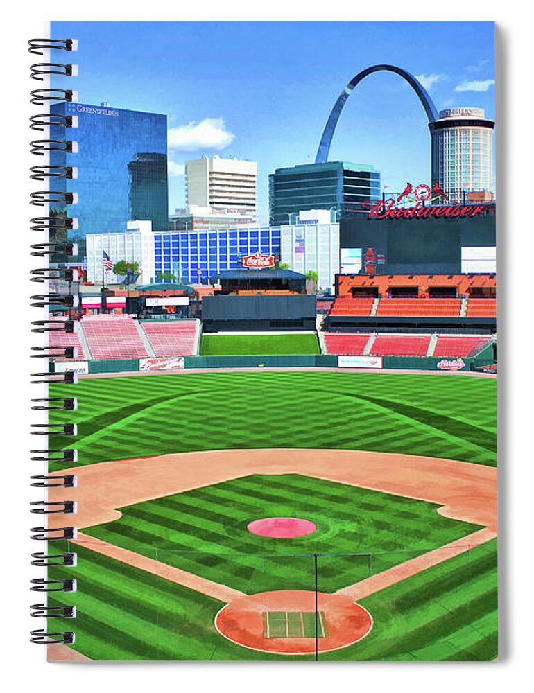 Busch Stadium St Louis Cardinals Baseball Ballpark Stadium Spiral Notebook  by Christopher Arndt - Pixels