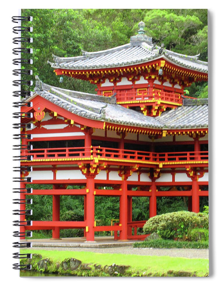 Byodo Spiral Notebook featuring the photograph Byodo-In Temple 6 by Randall Weidner