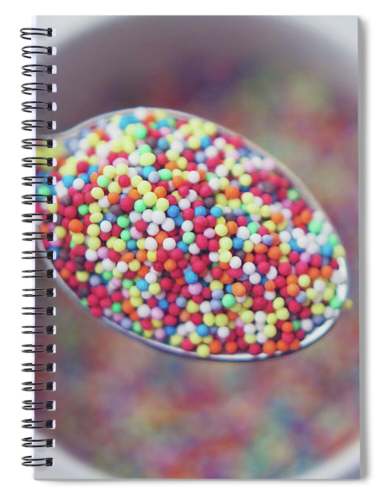 Spoon Spiral Notebook featuring the photograph C A N D Y by Stefania Gambella