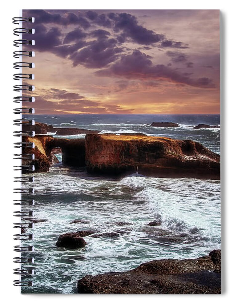 America Spiral Notebook featuring the photograph California Coastline by Maria Coulson