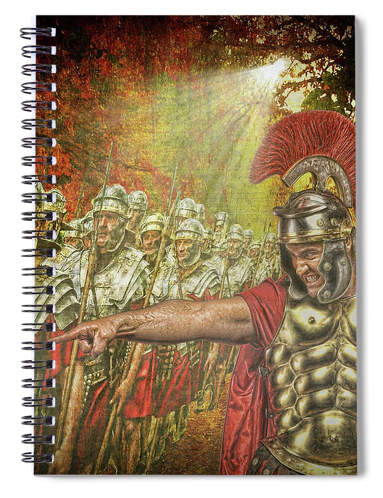 Caesar Spiral Notebook featuring the digital art Caesar by Mark Allen