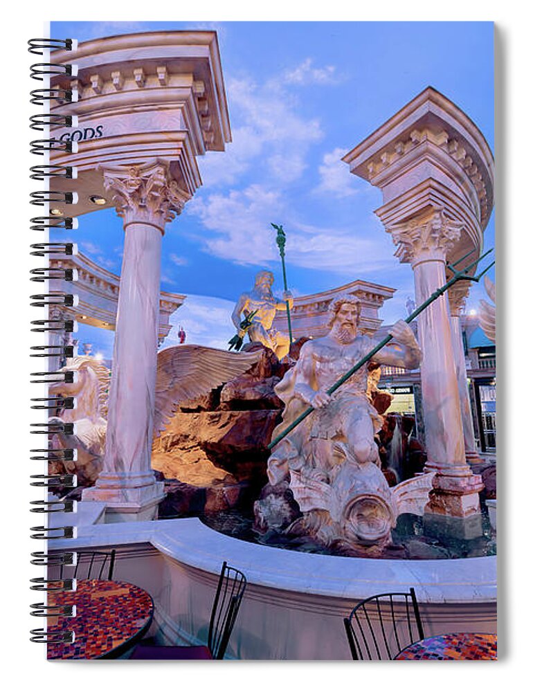 Caesars Fountain of the Gods Spiral Notebook by Aloha Art - Pixels