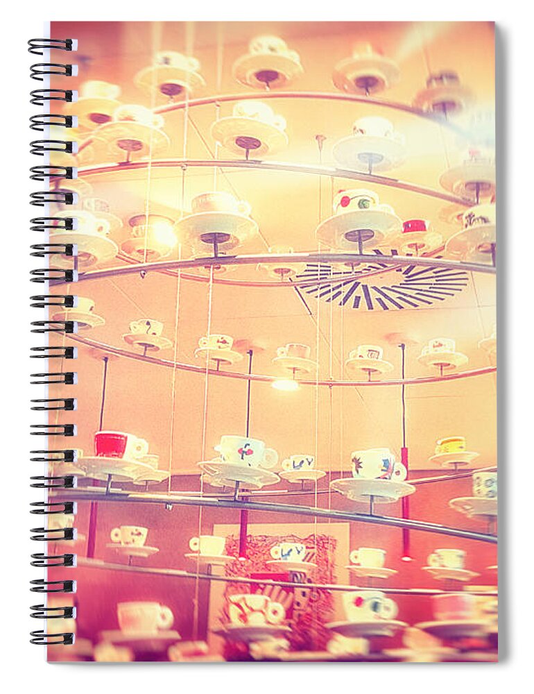 Illy Caffe Spiral Notebook featuring the photograph Caffe Amsterdam by Iryna Goodall