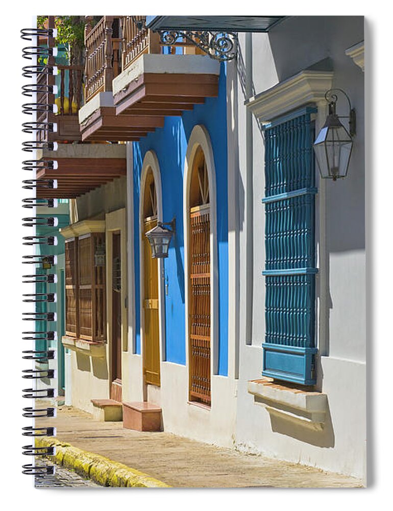 Outdoors Spiral Notebook featuring the photograph Calle San Justo San Justo Street, Old by David Madison