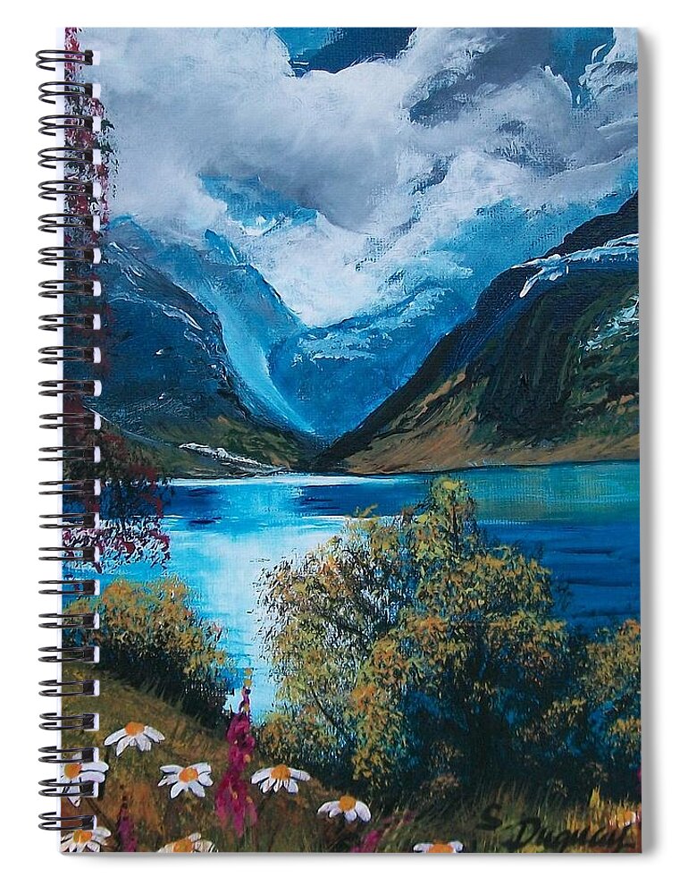 Storm Spiral Notebook featuring the painting Calm Before the Storm by Sharon Duguay