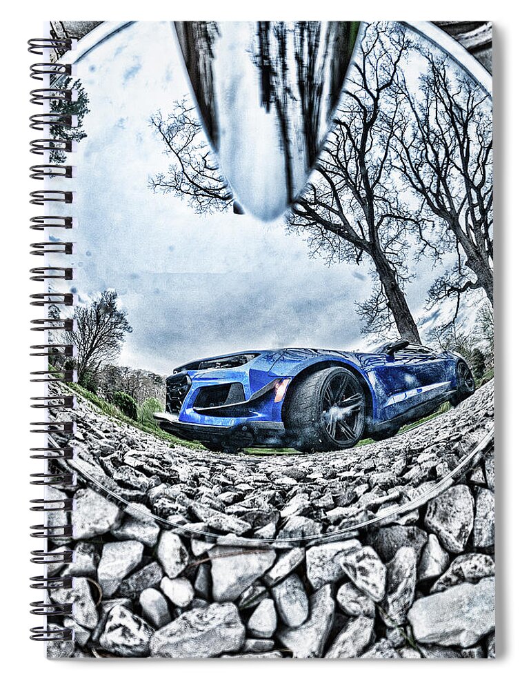 Camaro Reflection Spiral Notebook featuring the photograph Camaro Reflection by Sharon Popek