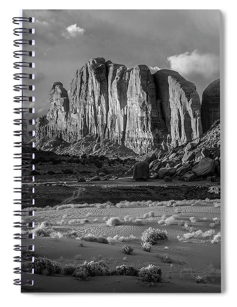 Disk1216 Spiral Notebook featuring the photograph Camel Butte, Monument Valley by Tim Fitzharris