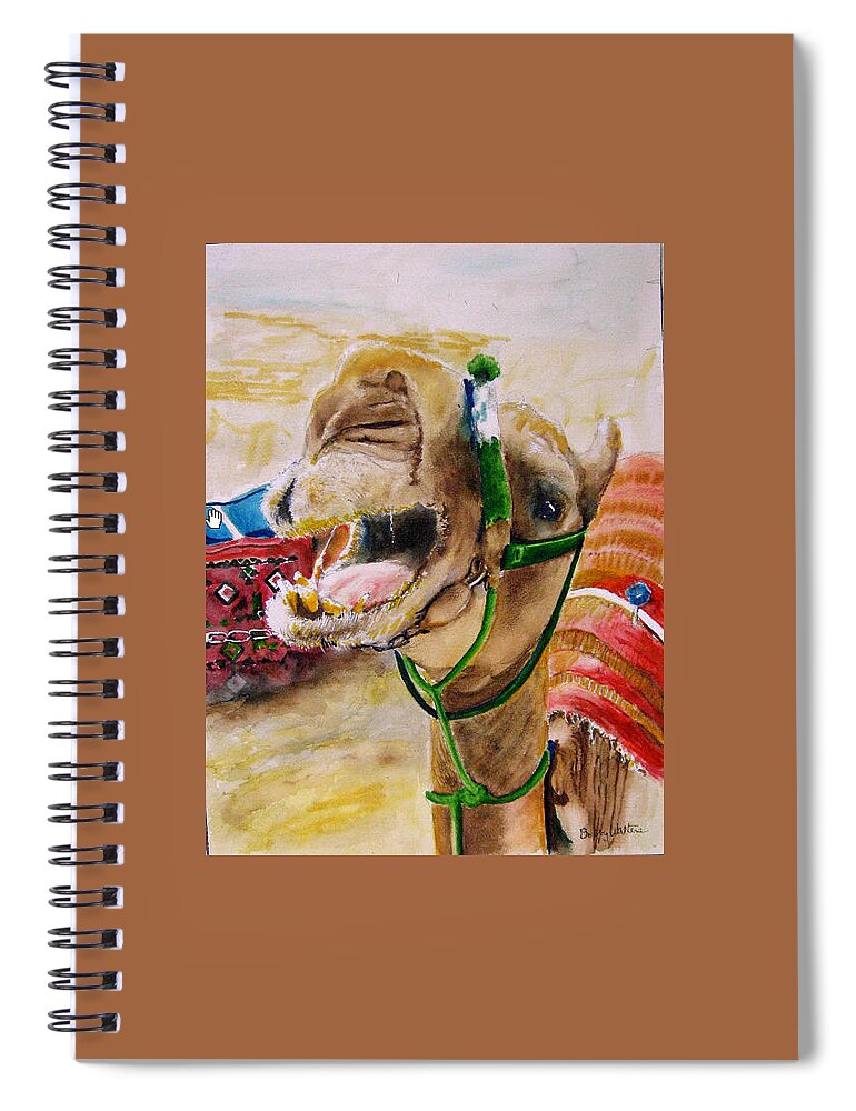  Spiral Notebook featuring the painting Camel Cry by Bobby Walters