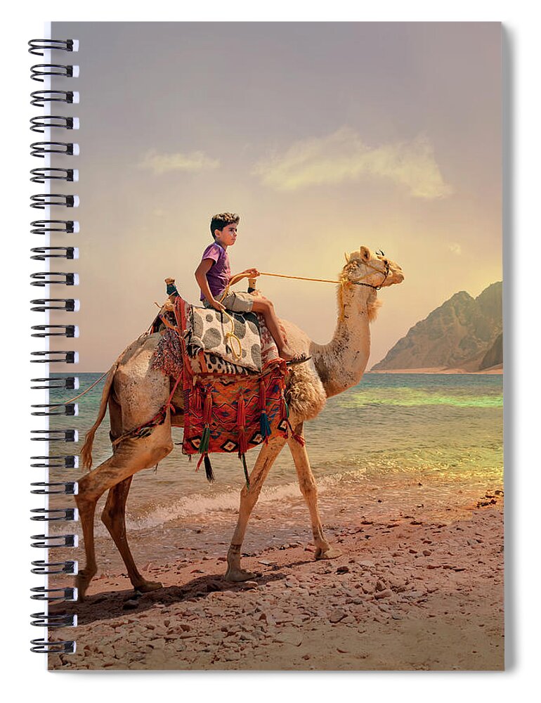 Camel Spiral Notebook featuring the photograph Camel by Gouzel -