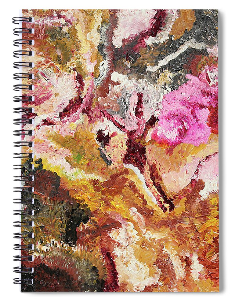 Fusionart Spiral Notebook featuring the painting Camellia by Ralph White