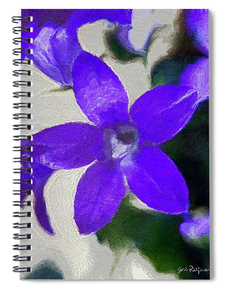 Brushstroke Spiral Notebook featuring the photograph Campanula Flower by Jori Reijonen
