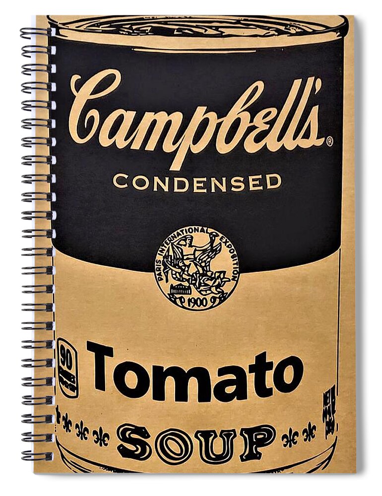 Campbell's Soup Can Spiral Notebook featuring the photograph CAMPBELL'S SOUP on CARDBOARD by Rob Hans