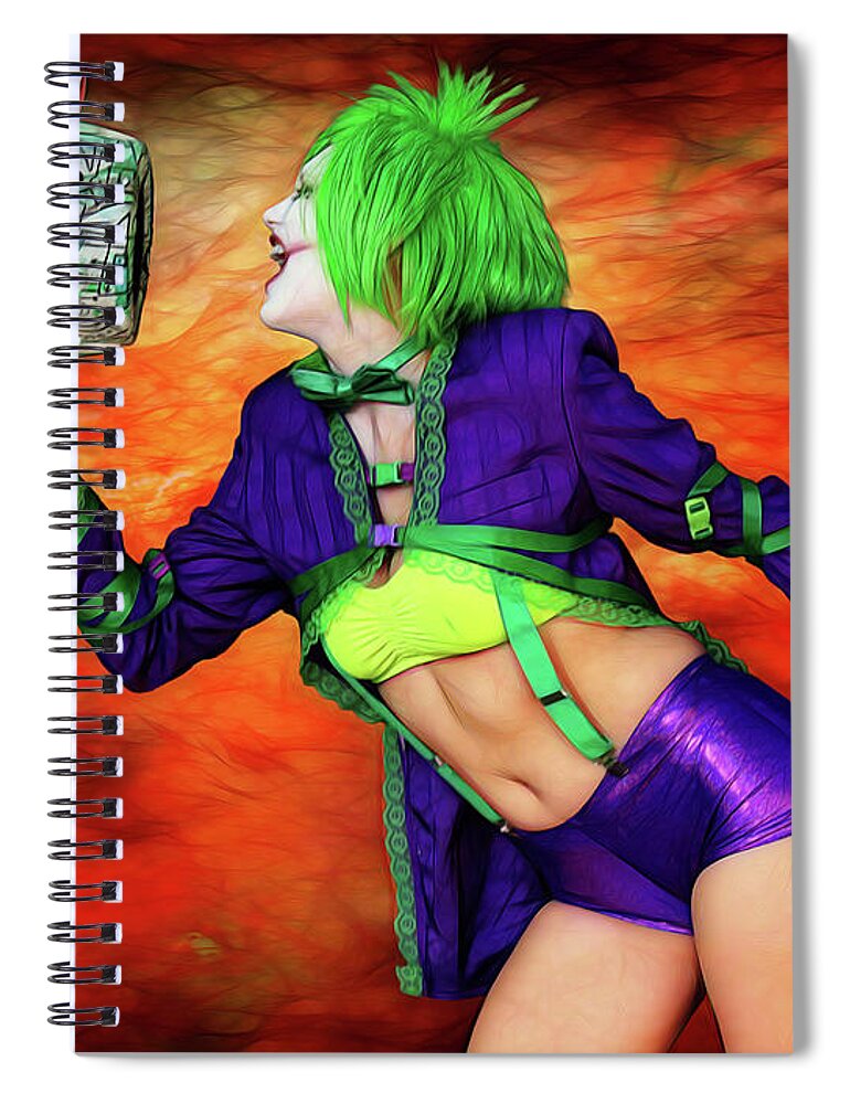 Joker Spiral Notebook featuring the photograph Can You Hear Me Now by Jon Volden
