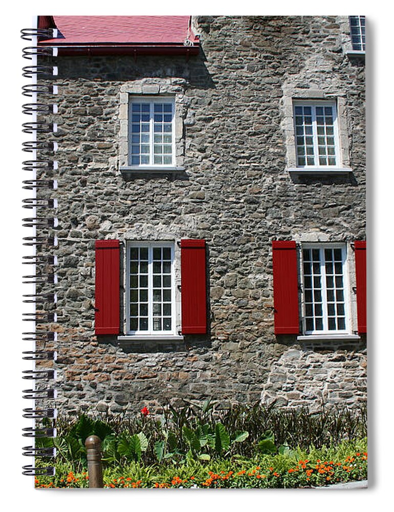 Built Structure Spiral Notebook featuring the photograph Canada Quebec City by Shunyufan