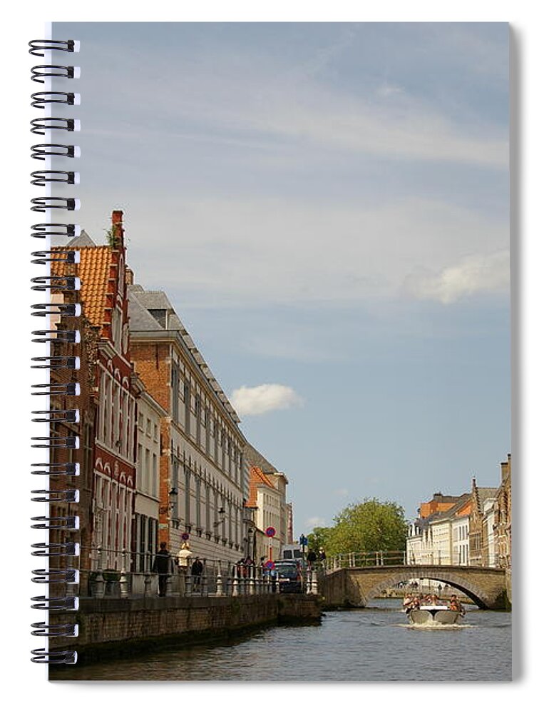 Belgium Spiral Notebook featuring the photograph Canal by By Johan Krijgsman, The Netherlands