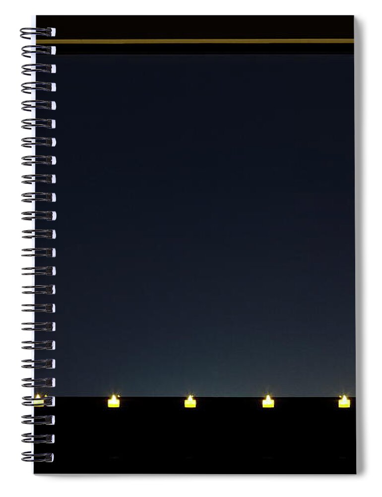 Empty Spiral Notebook featuring the photograph Candles In A Row By The Window by Sot