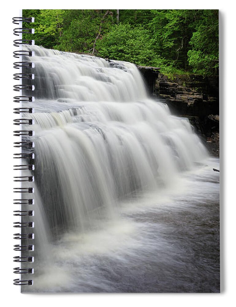 Canyon Falls Flow Spiral Notebook featuring the photograph Canyon Falls Flow by Rachel Cohen