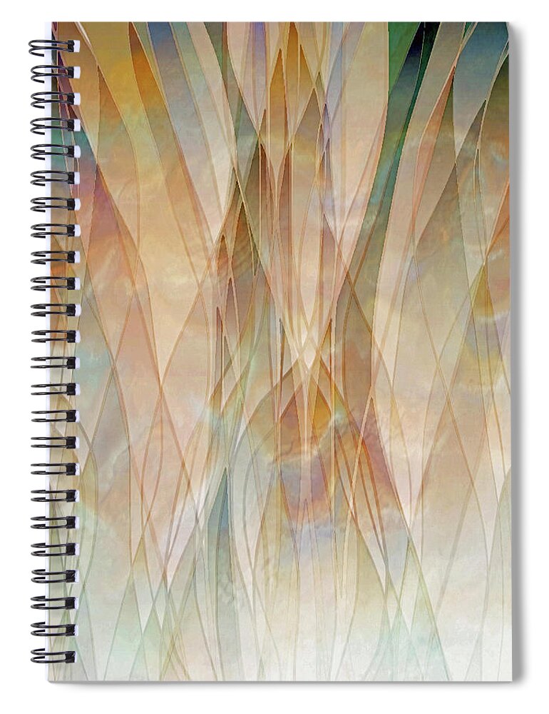 Canyon Spiral Notebook featuring the digital art Canyon Falls by Sand And Chi