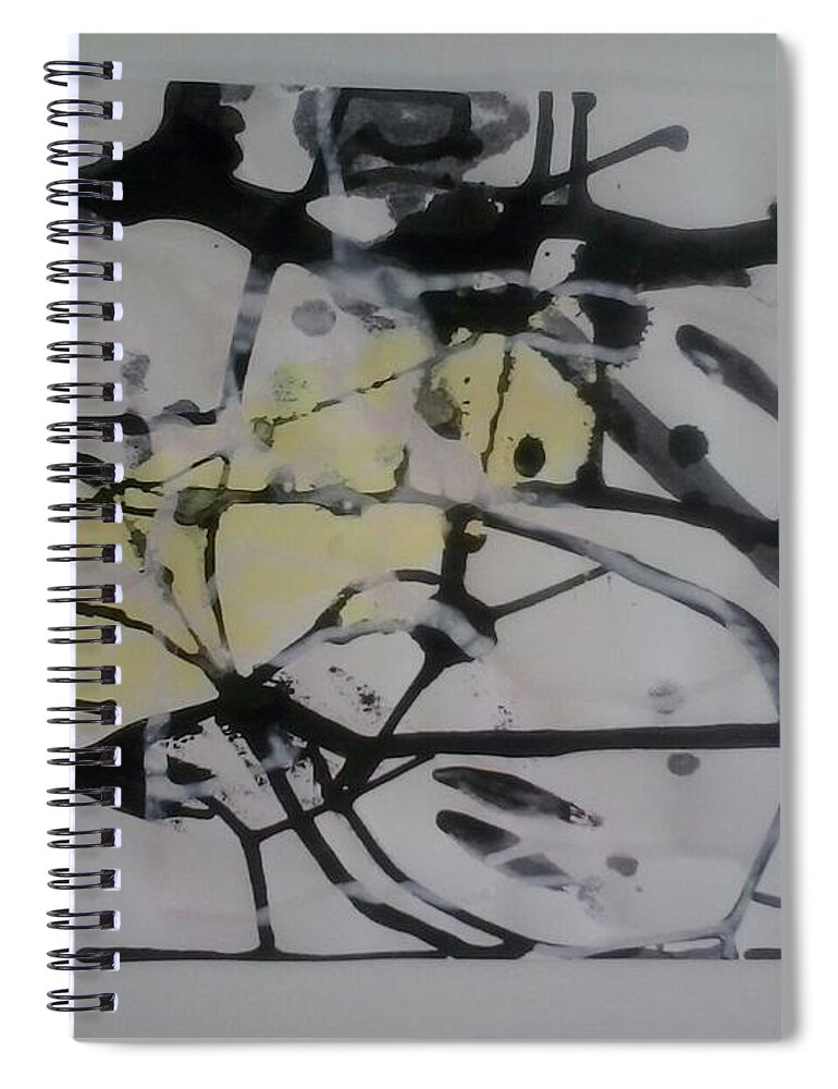  Spiral Notebook featuring the painting Caos 25 by Giuseppe Monti