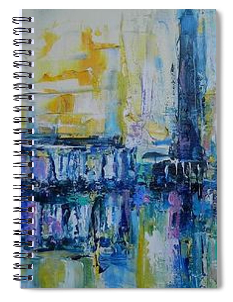 Washington Spiral Notebook featuring the painting Cap City by Dan Campbell