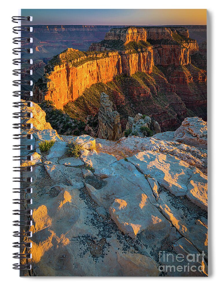 America Spiral Notebook featuring the photograph Cape Royal Glow by Inge Johnsson