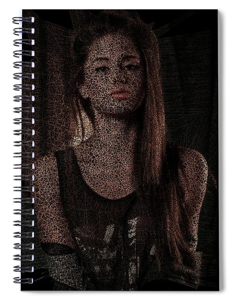 Vorotrans Spiral Notebook featuring the digital art Caraco by Stephane Poirier