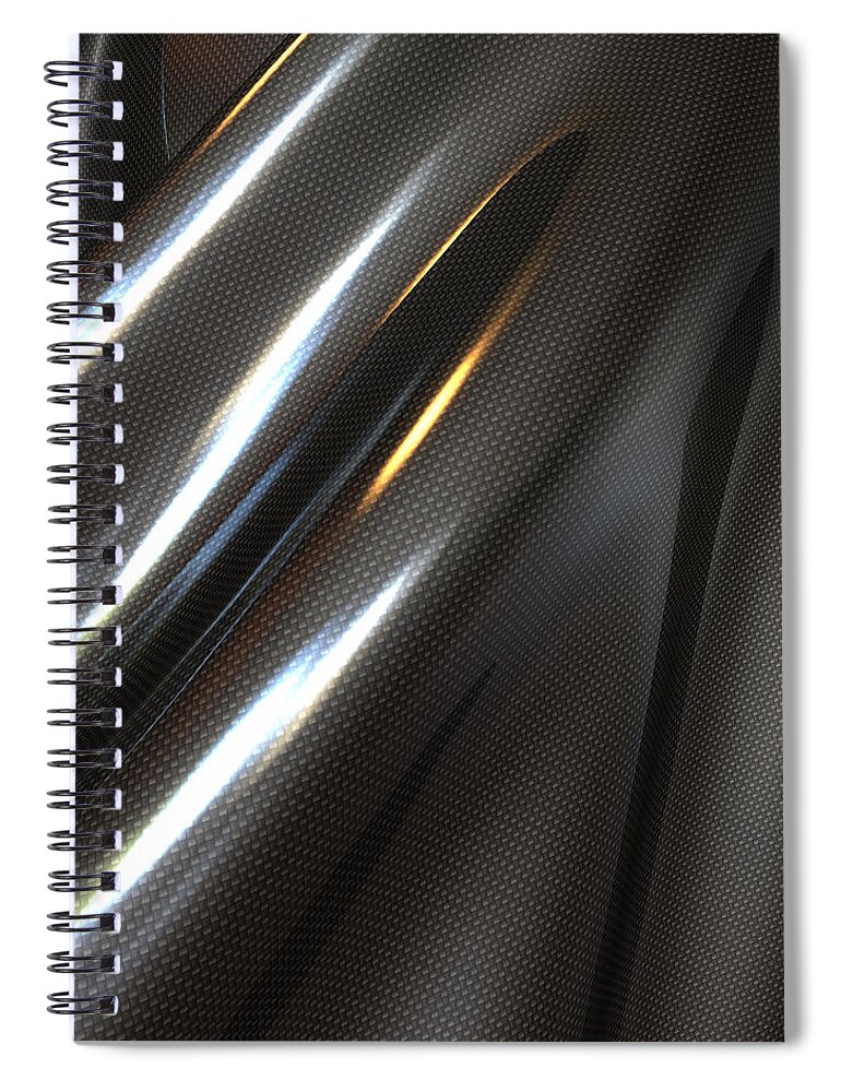 Curve Spiral Notebook featuring the photograph Carbon Fiber by Dsgpro
