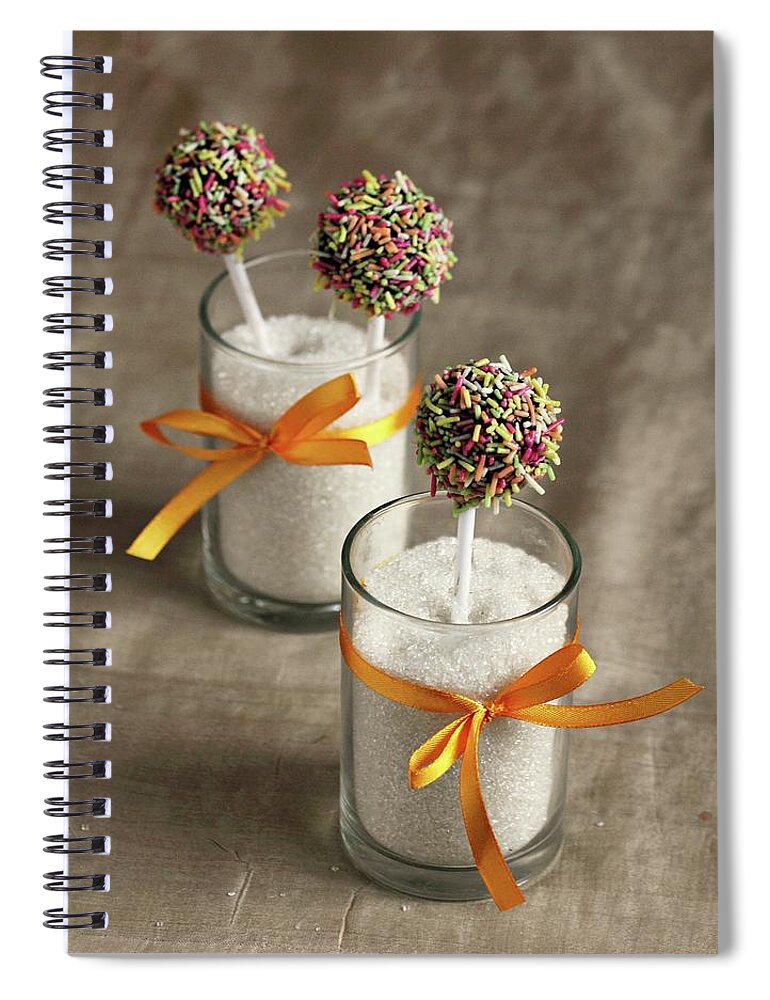 Unhealthy Eating Spiral Notebook featuring the photograph Cardamom Cake Pops by Aparna Balasubramanian