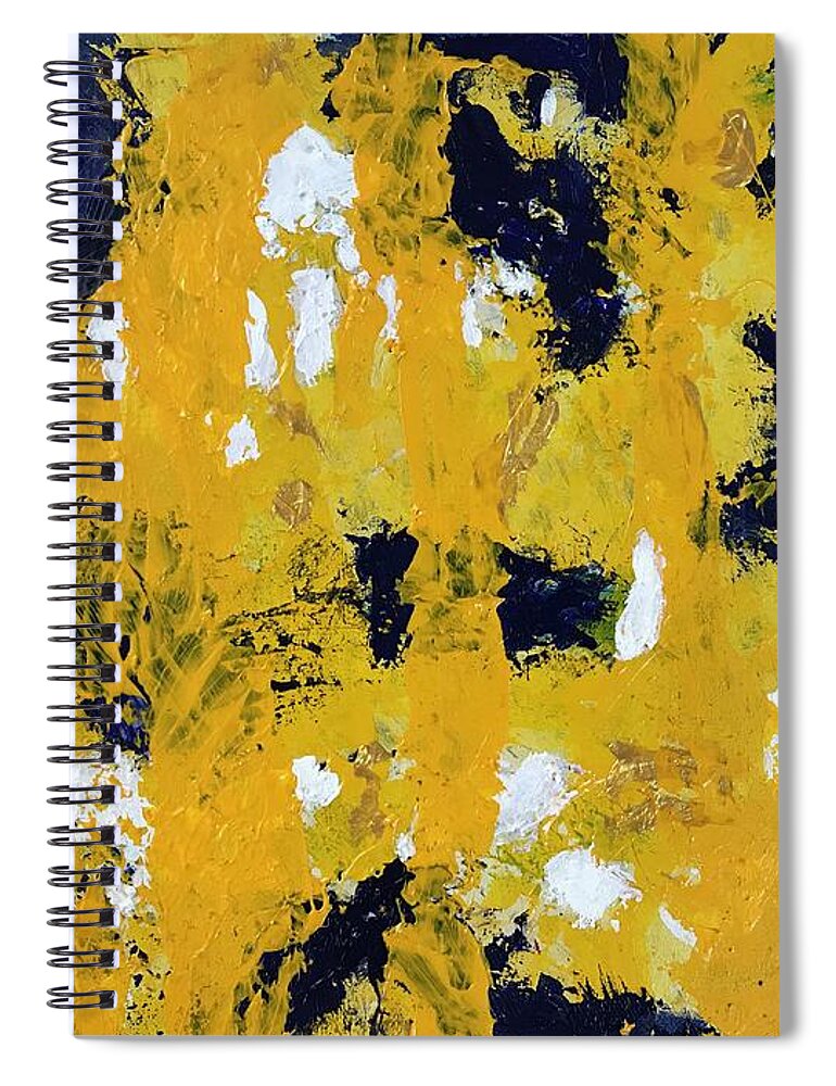 Smile Love Caribbean Yellow Sun Sea Blue Ocean Fun Vacation Spiral Notebook featuring the painting Caribbean Escape by Medge Jaspan