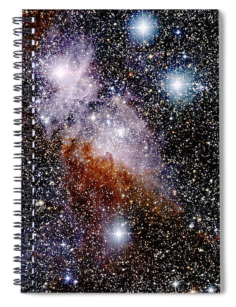 Majestic Spiral Notebook featuring the photograph Carina Nebula by Stocktrek