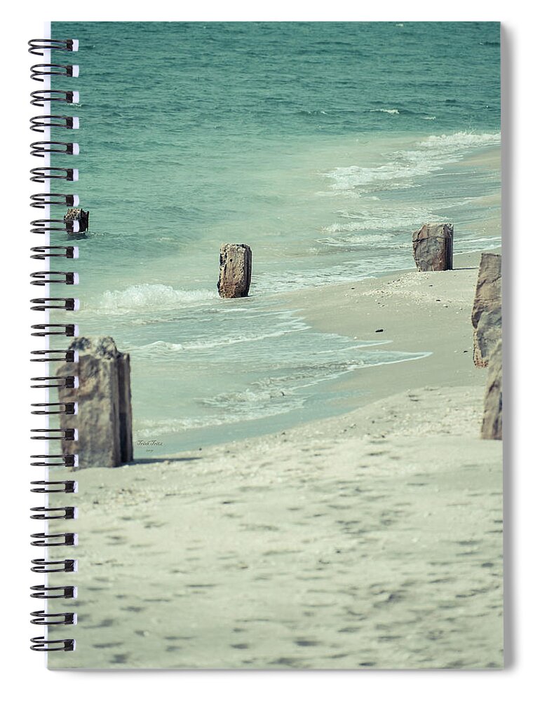  Spiral Notebook featuring the mixed media Casey Key by Trish Tritz