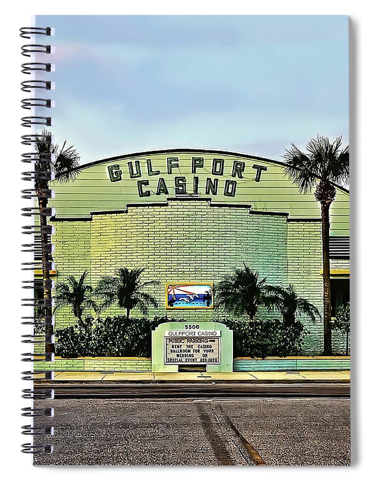 Gulfport Florida Casino Spiral Notebook featuring the photograph Gulfport Casino by Kandy Hurley