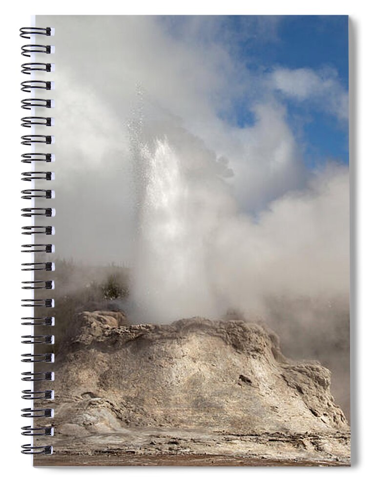 Tranquility Spiral Notebook featuring the photograph Castle Geyser, Yellowstone by E L Hamilton