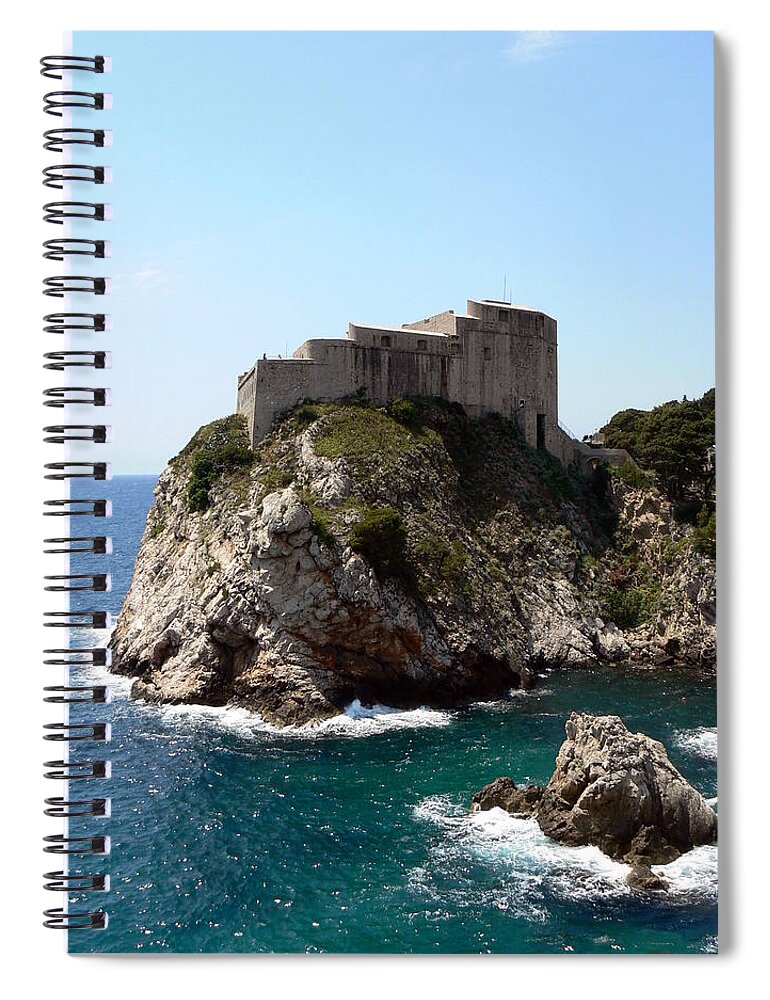 Tranquility Spiral Notebook featuring the photograph Castle In Dubrovnik by Wellsie82