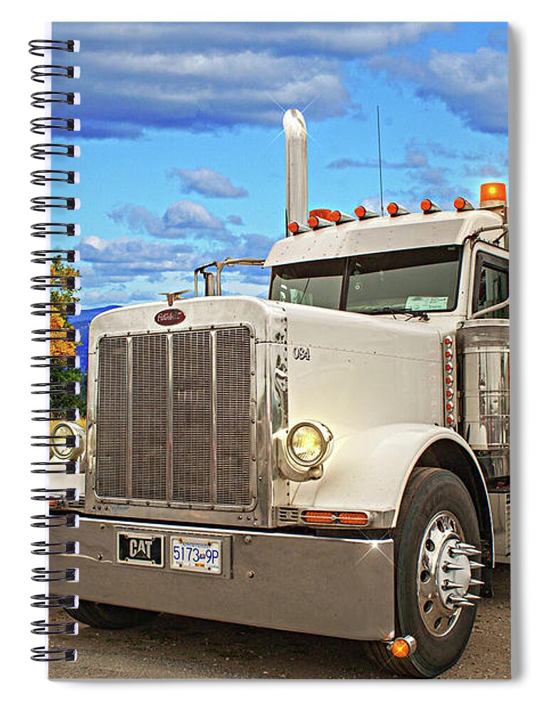 Big Rigs Spiral Notebook featuring the photograph Catr9352-19 by Randy Harris