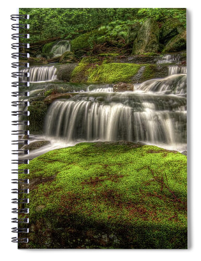 Scenics Spiral Notebook featuring the photograph Catskill Waterfall by Kevin A Scherer