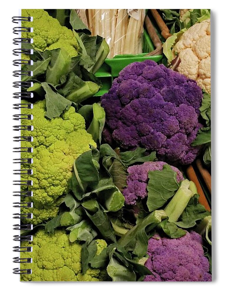 Cauliflowers Spiral Notebook featuring the photograph Cauliflowers by Martin Smith
