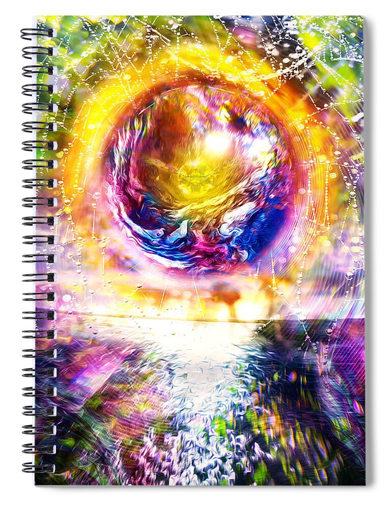 Water Spiral Notebook featuring the digital art Create Your Life Web by Atousa Raissyan