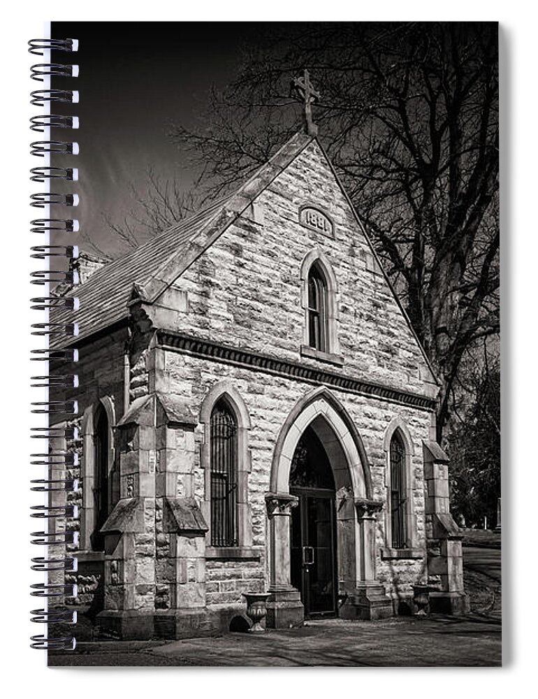 Cedar Hill Spiral Notebook featuring the photograph Cedar Hill Chapel by Tom Mc Nemar