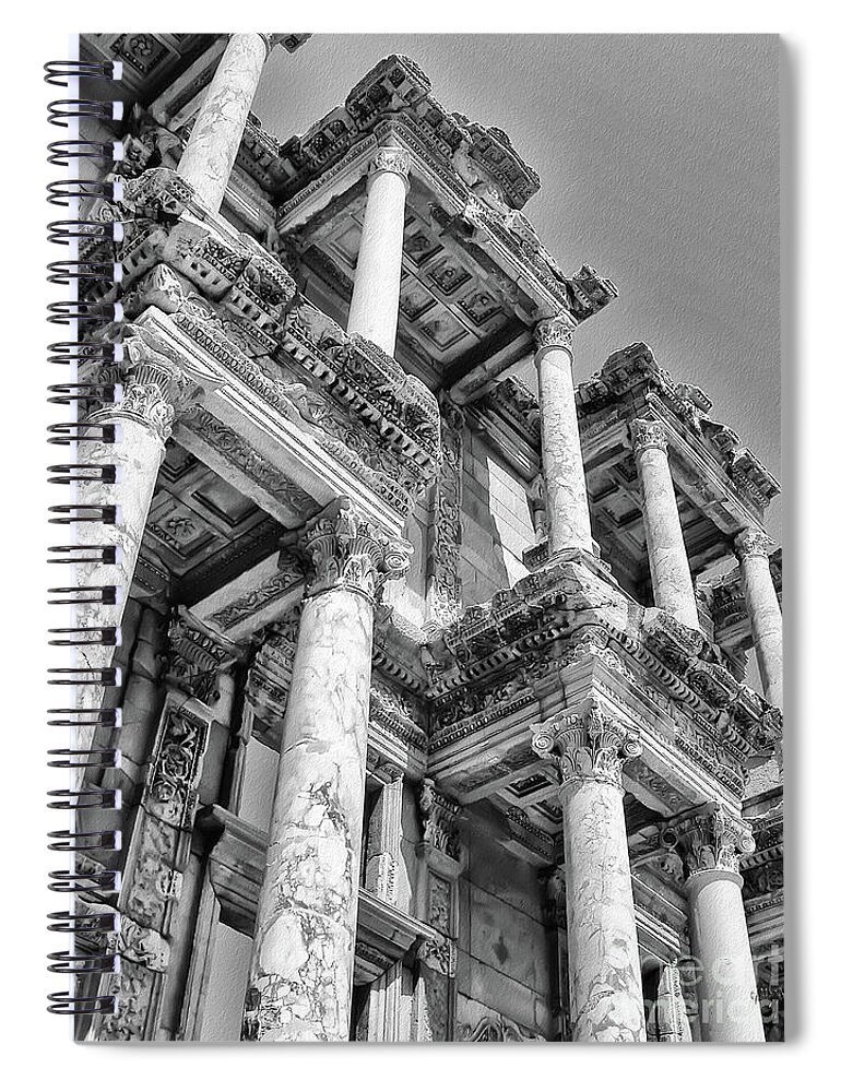 Architecture Spiral Notebook featuring the photograph Celcus Library At Ephesus by Lois Bryan