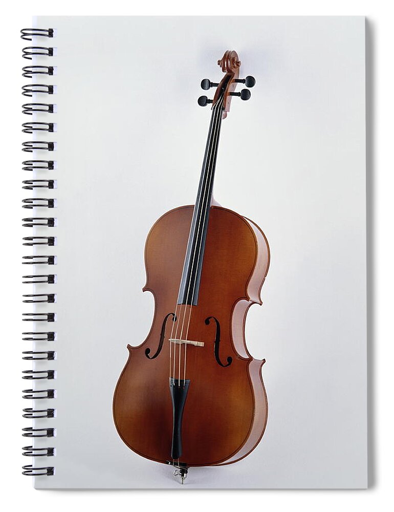 White Background Spiral Notebook featuring the photograph Cello by Howard Kingsnorth