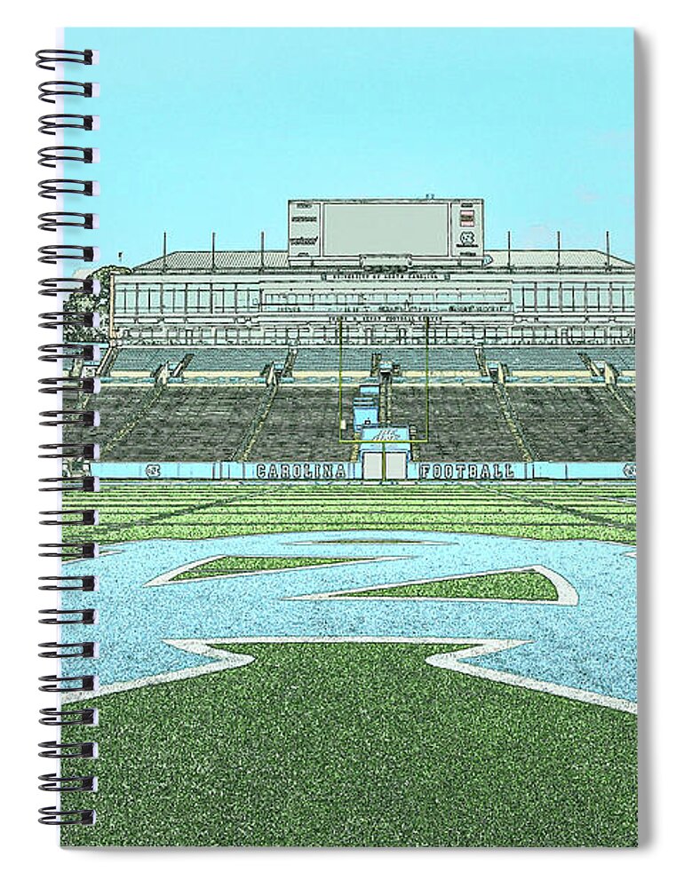 Kenan Memorial Stadium Spiral Notebook featuring the photograph Centerfield by Minnie Gallman