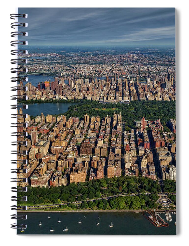 Aerial View Spiral Notebook featuring the photograph Central Park NYC Aerial by Susan Candelario