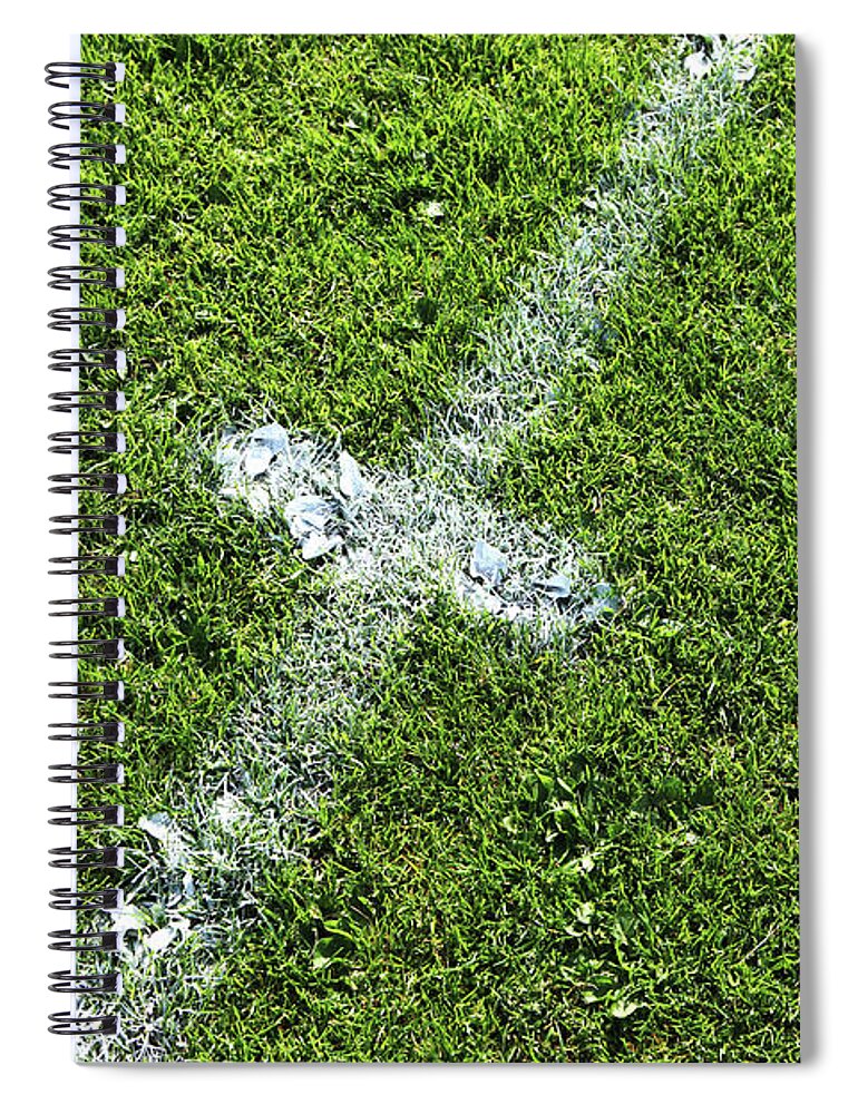 Grass Spiral Notebook featuring the photograph Centre Spot by Richard Newstead