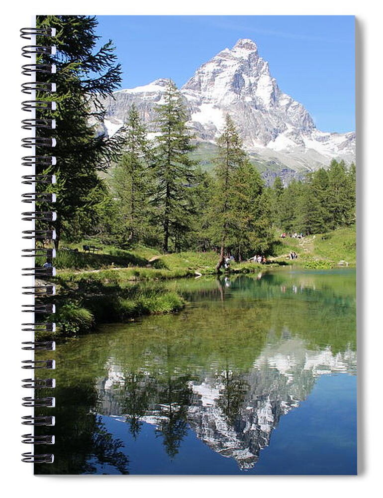 Cervinia Spiral Notebook featuring the photograph Cervino / Matterhorn Italy by Nakayosisan Wld