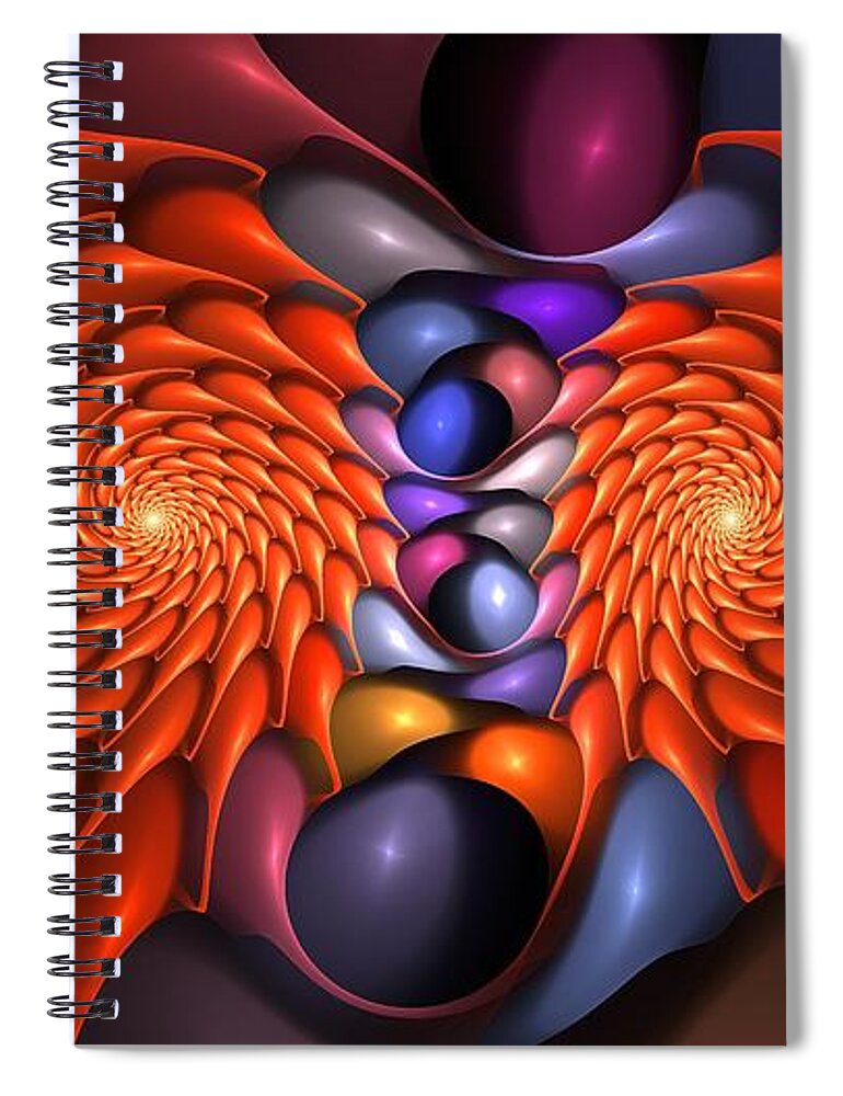 Latin Dance Spiral Notebook featuring the digital art Cha Cha Dance by Doug Morgan
