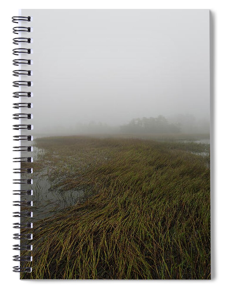 Fog Spiral Notebook featuring the photograph Charleston Fog - Wando River by Dale Powell