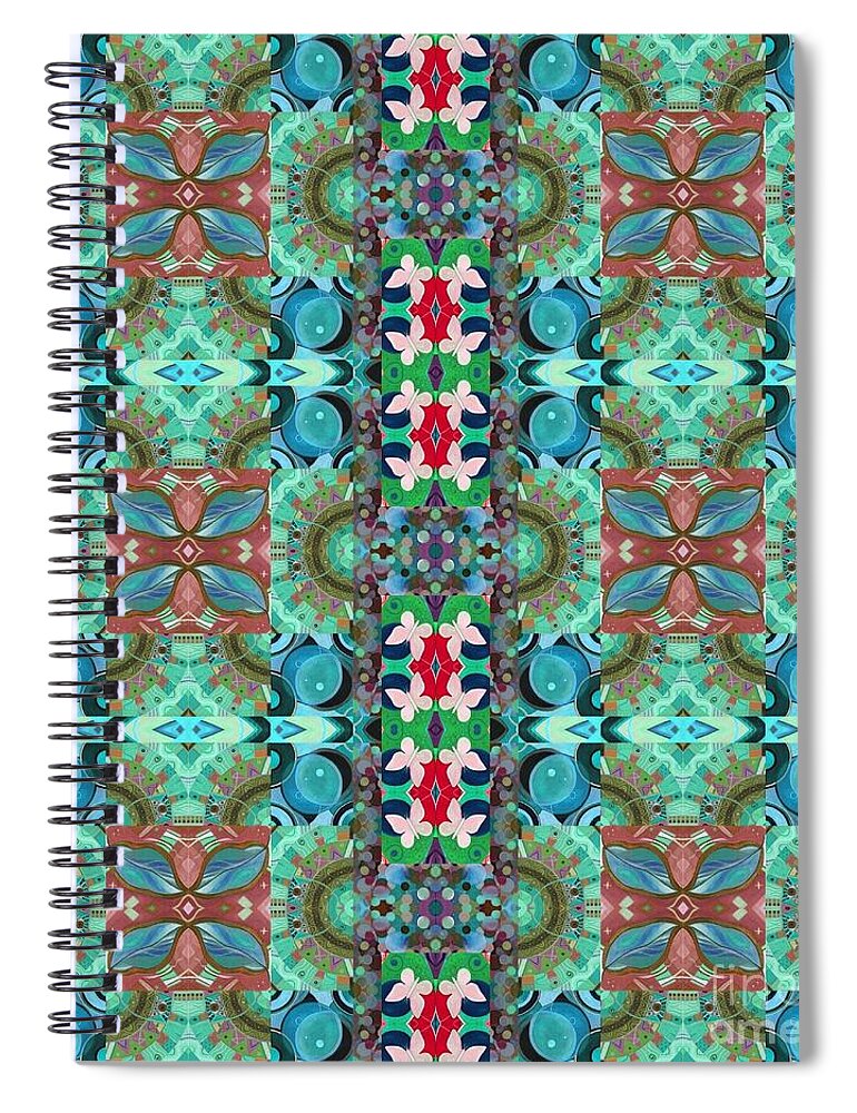 Charmed 2 By Helena Tiainen Spiral Notebook featuring the painting Charmed 2 by Helena Tiainen