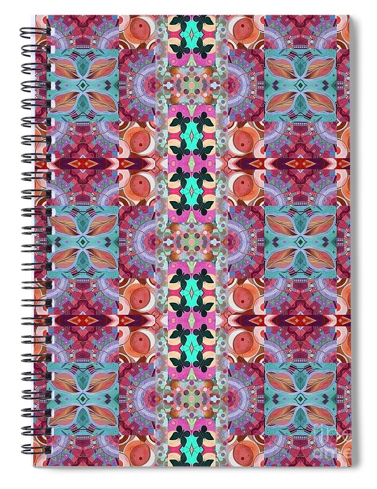 Charmed By Helena Tiainen Spiral Notebook featuring the painting Charmed by Helena Tiainen