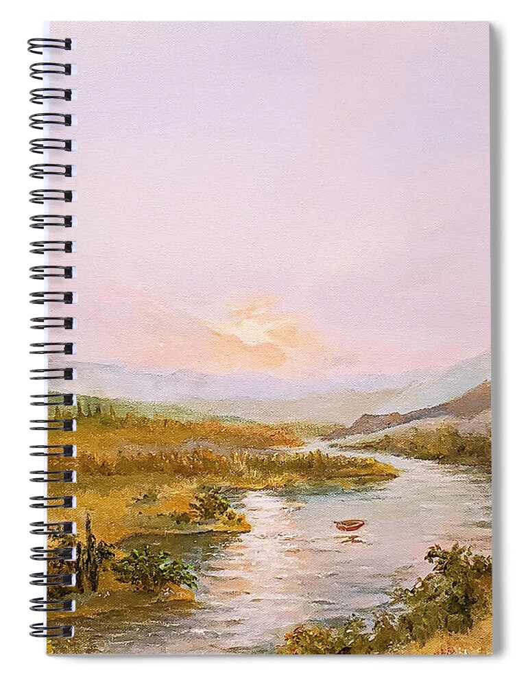 Charon Spiral Notebook featuring the painting Charon's Sabbatical by James Andrews